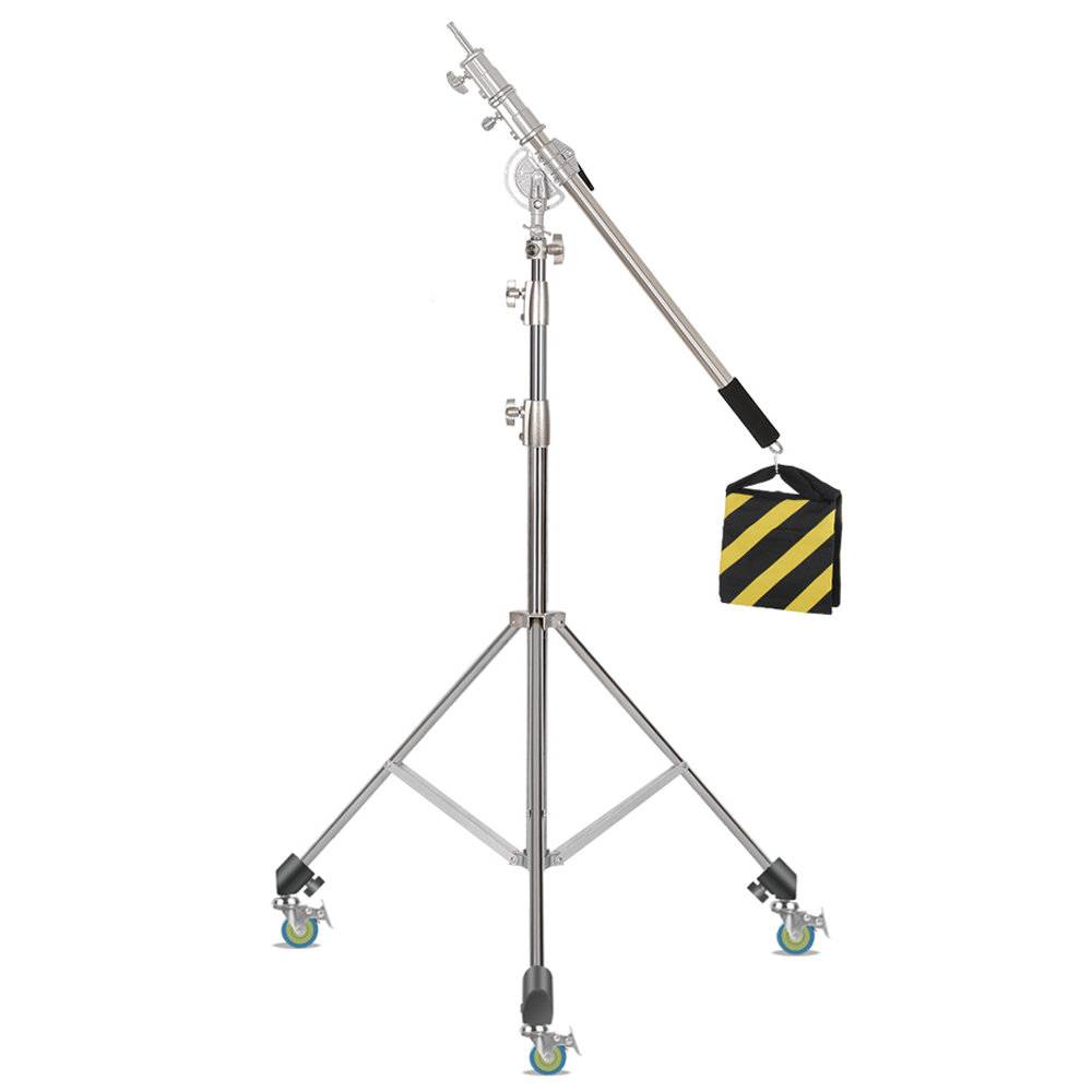 Photography Lighting Description - Sh-ステンレス鋼ライトスタンド、LEDライト用三脚サポート、フォトスタジオ、頑丈、耐荷重、10kg、2.8m