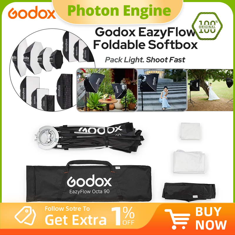 Photography Lighting Meter - Godox EazyFlowシリーズ 折りたたみ式ソフトボックス、ボウエンスマウント対応、持ち運び可能、素早く設置できる、写真スタジオ用フラッシュLEDライトの照明拡散板。