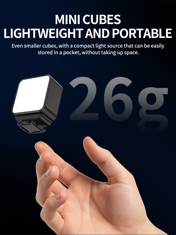 磁気ミニLEDビデオライト、アクションカメラとスマートフォン - Photography Lighting Description のレビューと価格