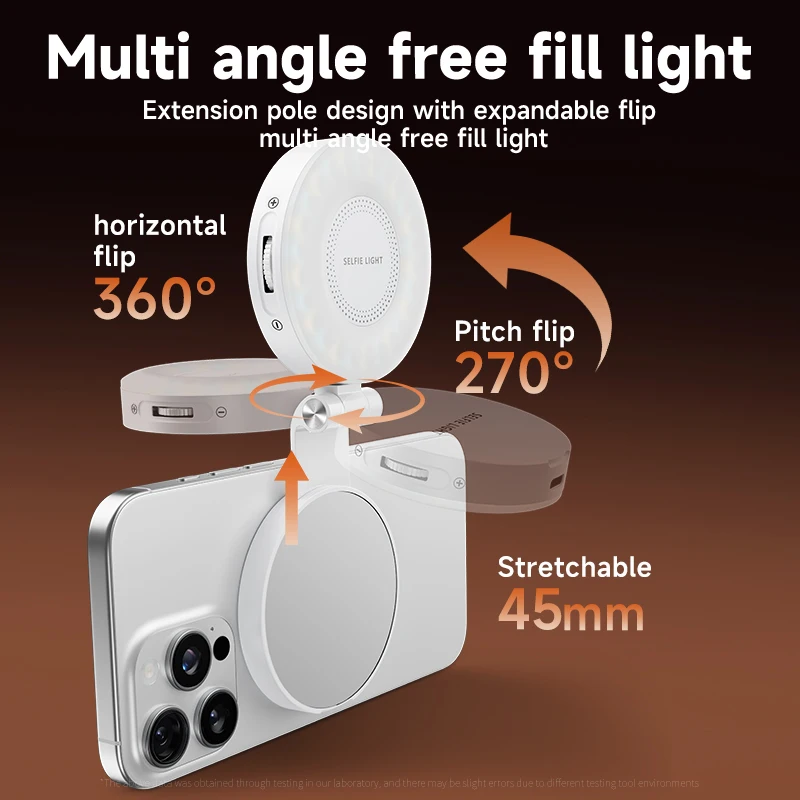 Magsafe 電話用 LED Selfie フィルライト  - Photography Lighting Handheld のレビューと価格