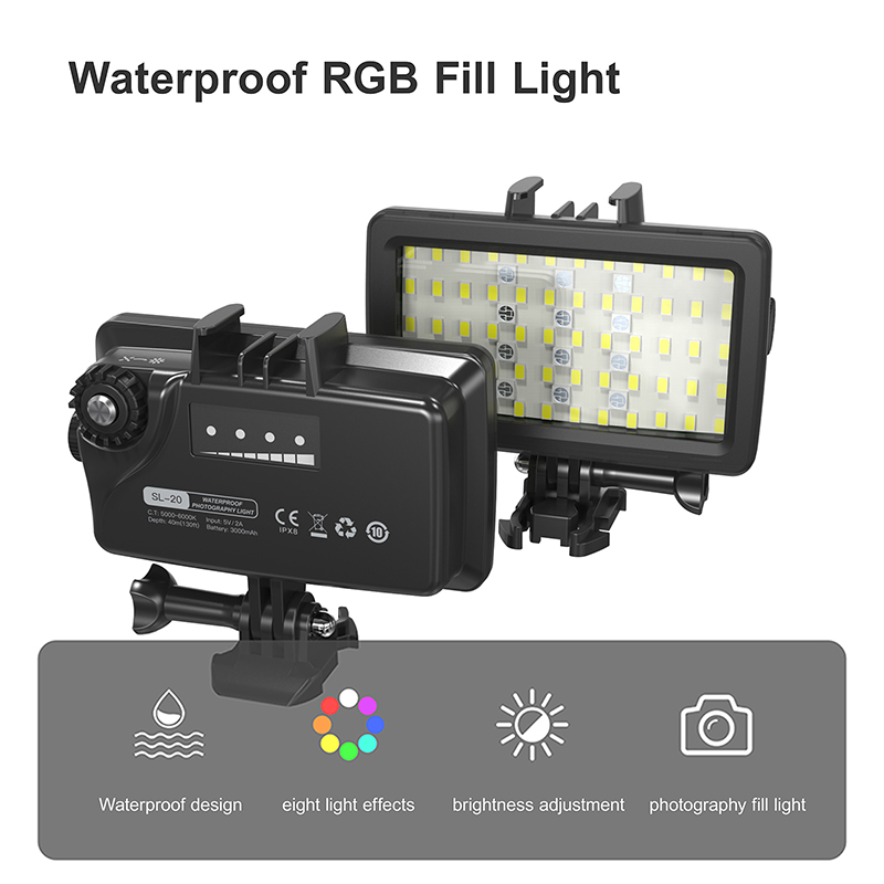 RGB/LED水中撮影用フィルライト 防水ポータブルダイビン - Photography Lighting Handheld のレビューと価格