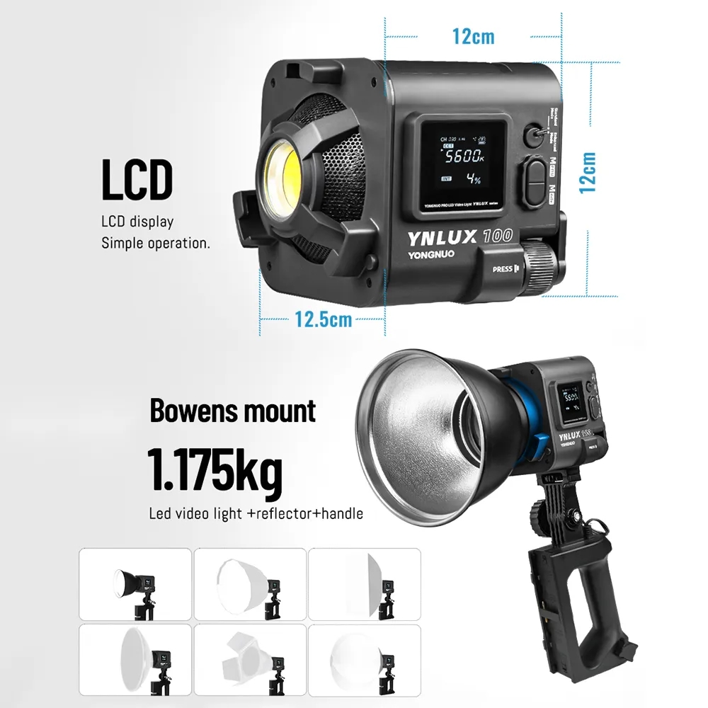 YONGNUO YNLUX100 100W 3200K-56 - Photography Lighting Handheld のレビューと価格