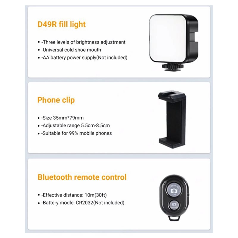B29C-ポータブルスマートフォンビデオキット、マイク、LE - Photography Lighting Kit Portable のレビューと価格