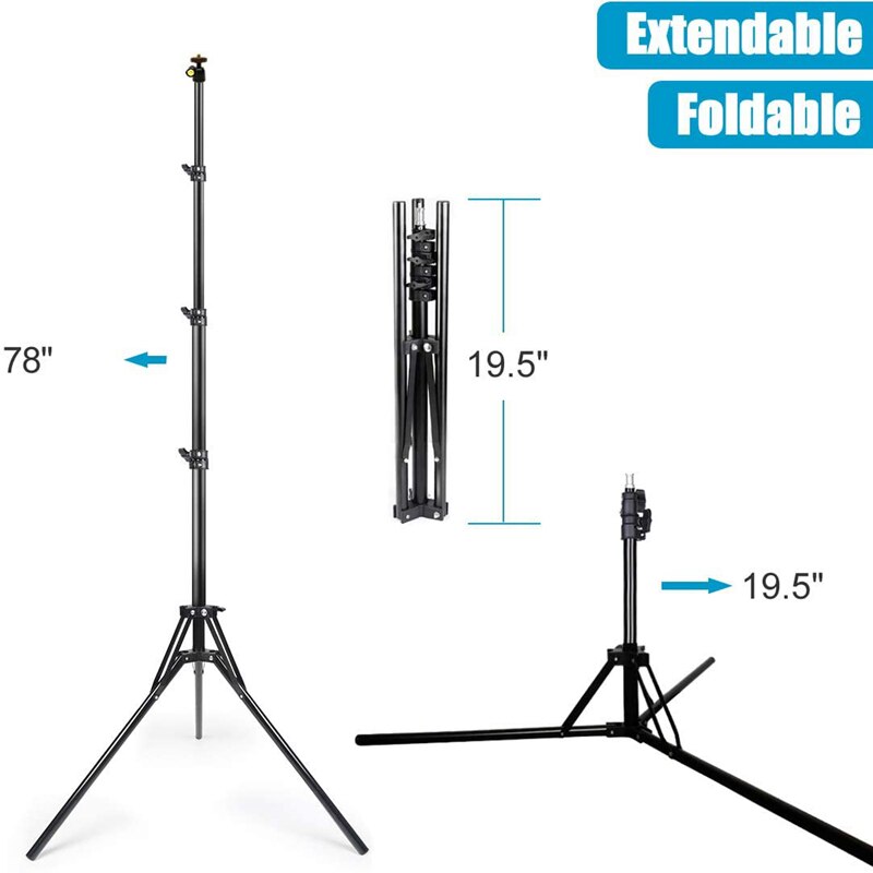 Nagnahz 78インチ写真照明三脚アルミ合金折りたたみ式 - Photography Lighting Handheld のレビューと価格