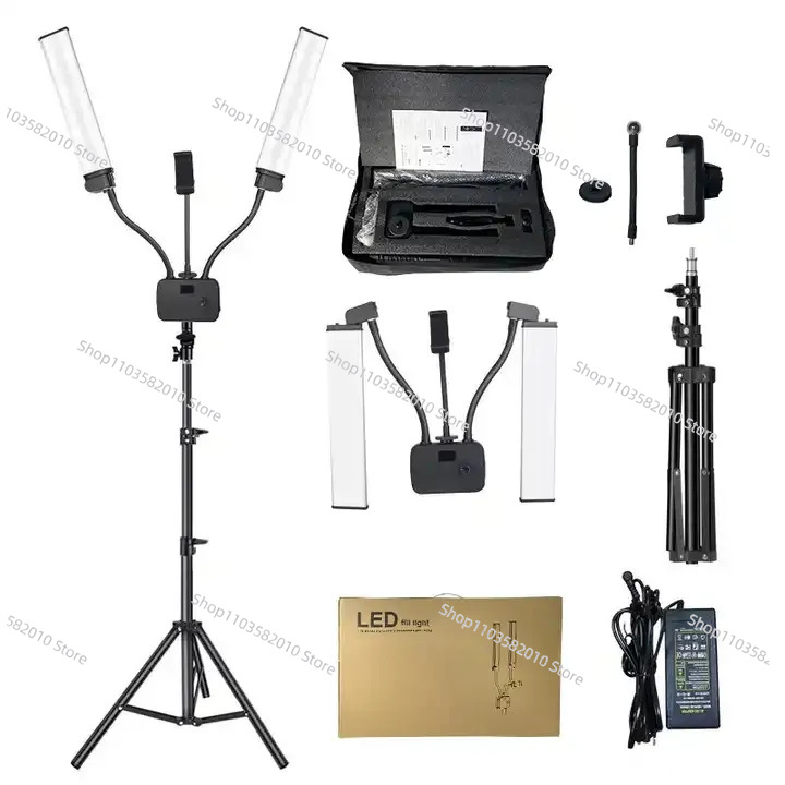折りたたみ式ダブルアームフィルライト インターネットセレブ  - Photography Mobile Lighting のレビューと価格